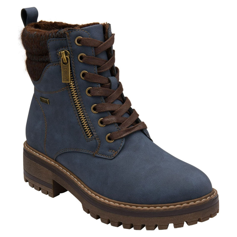 Womens Lotus Stefani ULB446 Ankle Boots - Blue