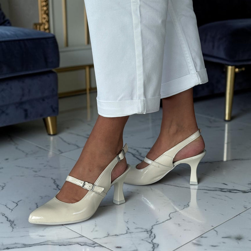 Womens Pitillos 11190 Heels - Cream