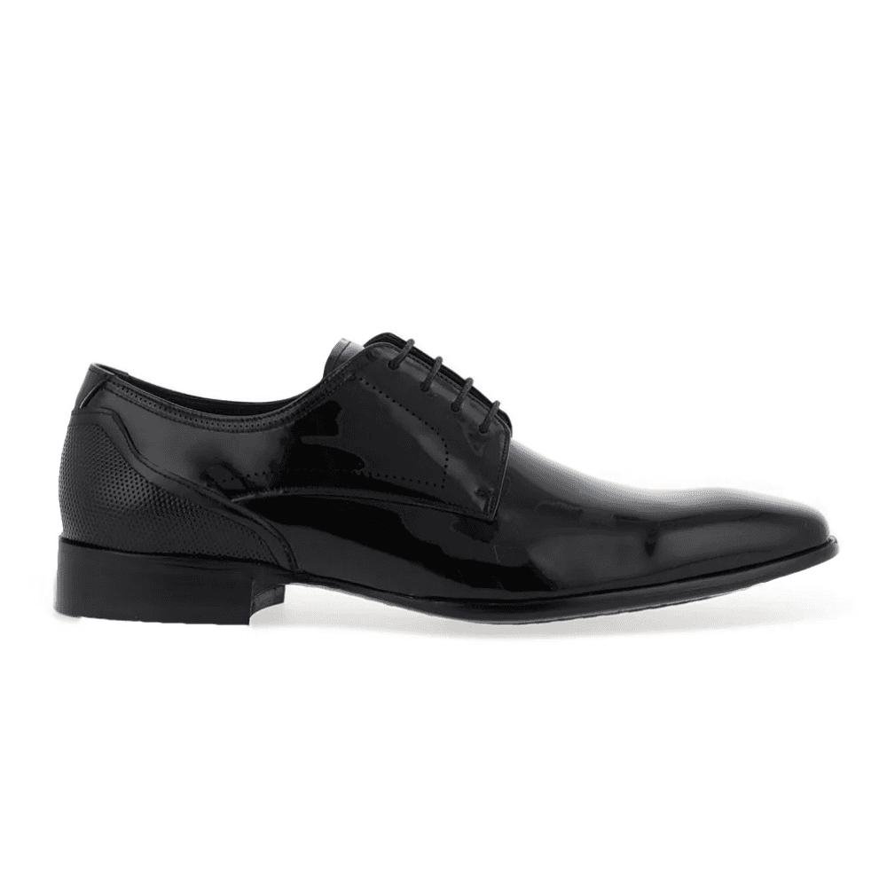 Mens Escape Jet Away Black Patent Smart Lace Up Shoes