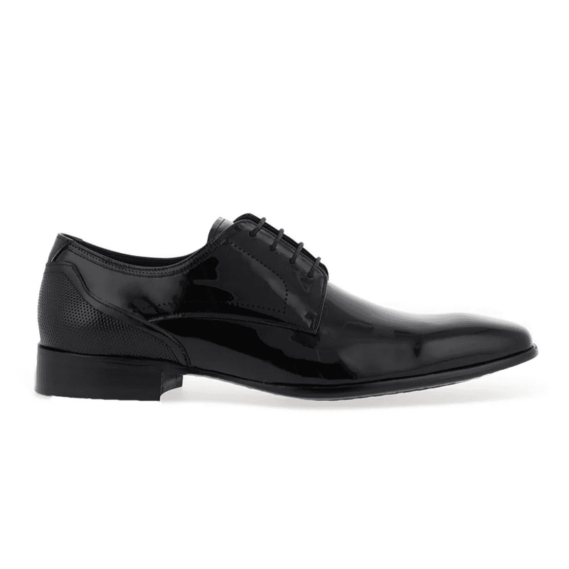 Mens Escape Jet Away Black Patent Smart Lace Up Shoes - Black Patent