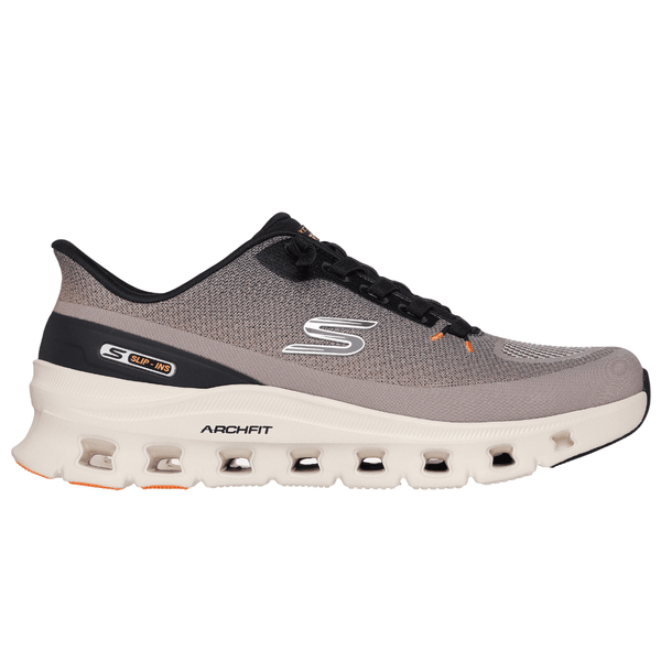 Mens Skechers Slip Ins: Arch Fit Glide Step Trainers - Taupe