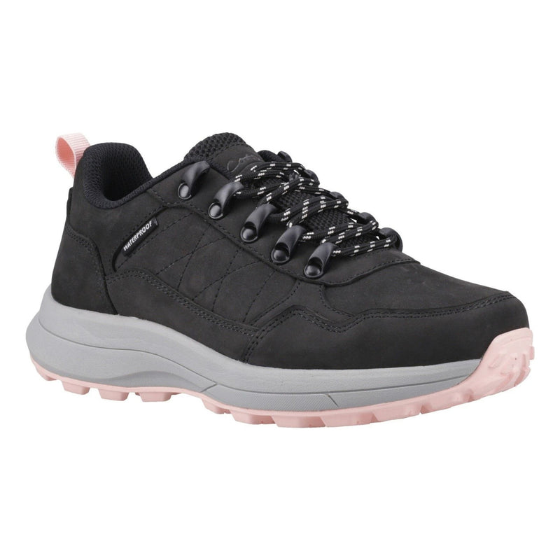Womens Cotswold Elmfield Nubuck Black Hiking Shoes - Black