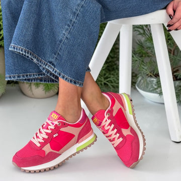 Womens Xti 145050 Mesh Sporty Trainers - Coral