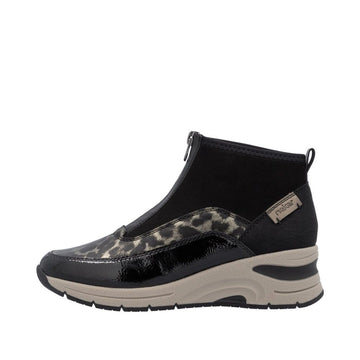 Womens Rieker N9362 Black Boots - Black