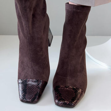 Womens Una Healy Homegrown Ankle Boots - Choco Cobra