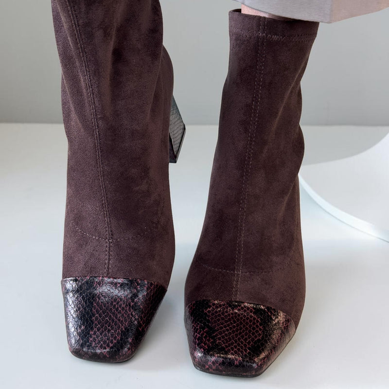 Womens Una Healy Homegrown Ankle Boots - Choco Cobra