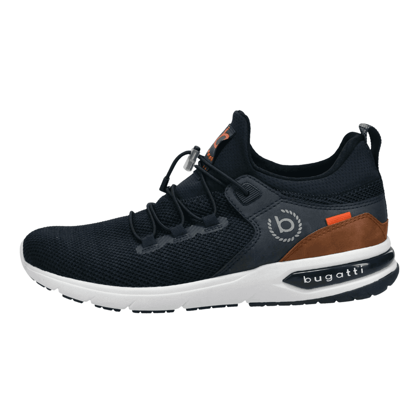 Bugatti Mens 65860 Navy Knit Toggle Lace Trainers - Navy