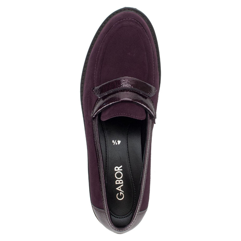 Womens Gabor 4013 Loafers - Mulberry