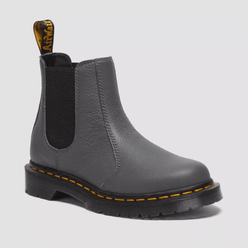 Womens Dr Martens 2976 Gunmetal Virginia Leather Chelsea Boots - Grey