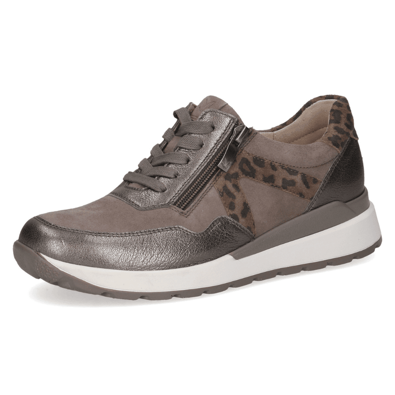 Womens Caprice 23737 Side Zip Trainers - Taupe