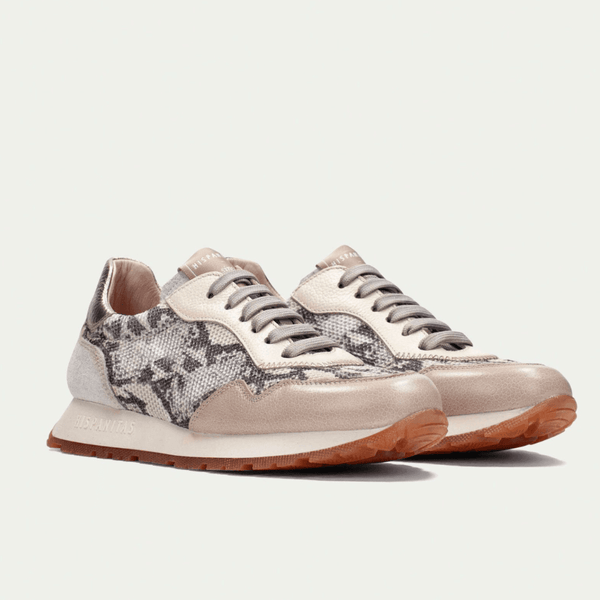 Womens Hispanitas 253812 Snake and Beige Trainers - Kansas