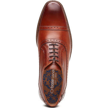 Mens Base London Ascot Formal Lace-up Shoes - Burnt Tan