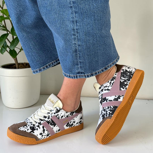 Womens Gola Elan Savanna Trainers - Dalmatian