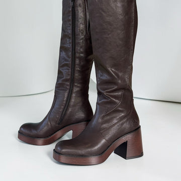 Womens Rieker 58090 Nougat Long Boots - Nougat
