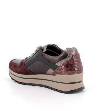 Womens Igi 2174111 Burgundy Side Zip Trainers - Burgundy