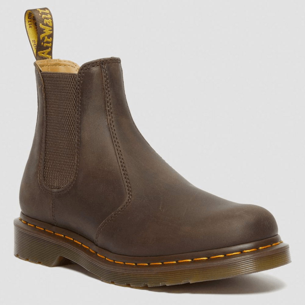 Mens Dr Martens 2976 YS Crazy Horse Dark Brown Chelsea Boots