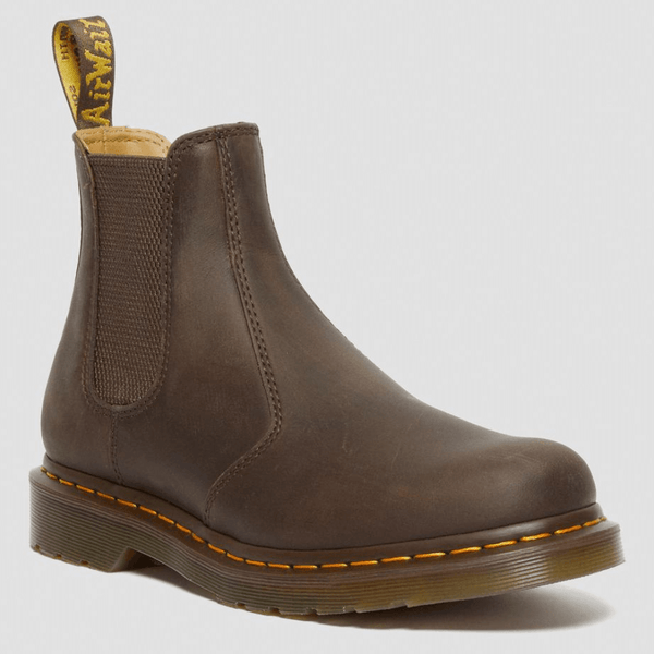 Mens Dr Martens 2976 YS Crazy Horse Dark Brown Chelsea Boots - Dark Brown