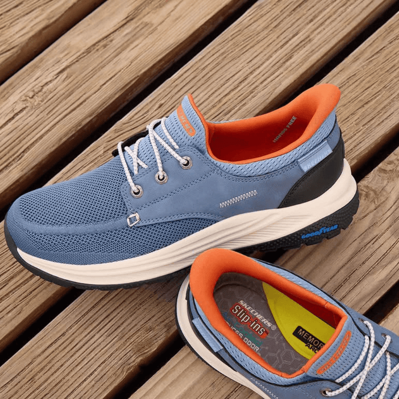Skechers Mens Slip-ins Relaxed Fit Meroe Alden Trainers - Blue