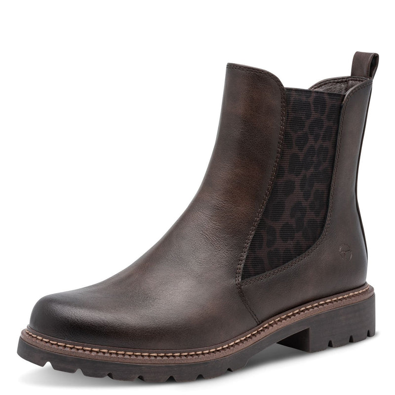 Womens Tamaris 25483 Boots - Mocca Leopard