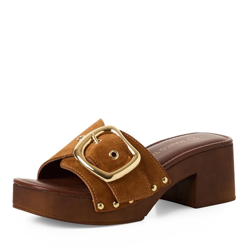 Womens Marco Tozzi 27290 Cognac Heeled Sandals - Cognac