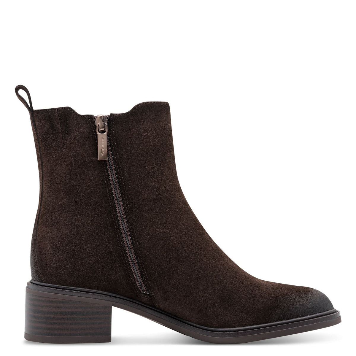Womens Tamaris 85311 Mocca Suede Ankle Boots