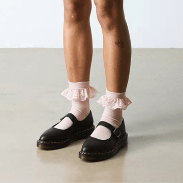 Girls Dr Martens Elphie Virginia Leather Mary Jane Shoes- Black - Black