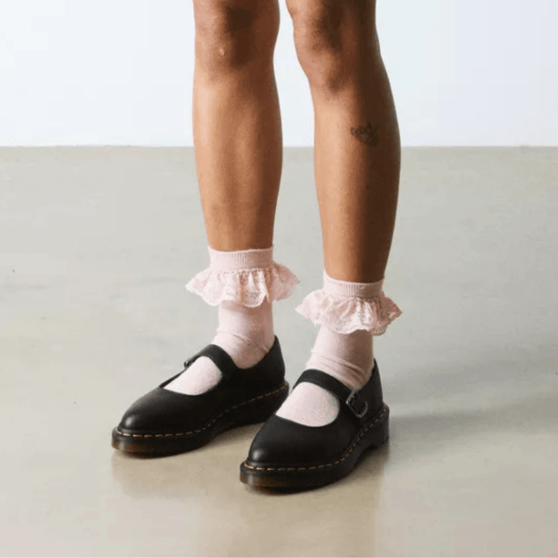 Girls Dr Martens Elphie Virginia Leather Mary Jane Shoes- Black - Black