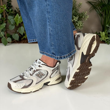 Womens New Balance 530 Trainers in Beige and Brown - Beige and Brown