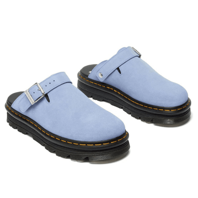 Womens Dr Martens Zebzag Suede Causal Mules - Cornflower Blue