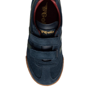 Kids Gola Harrier Strap Navy Trainers - Navy