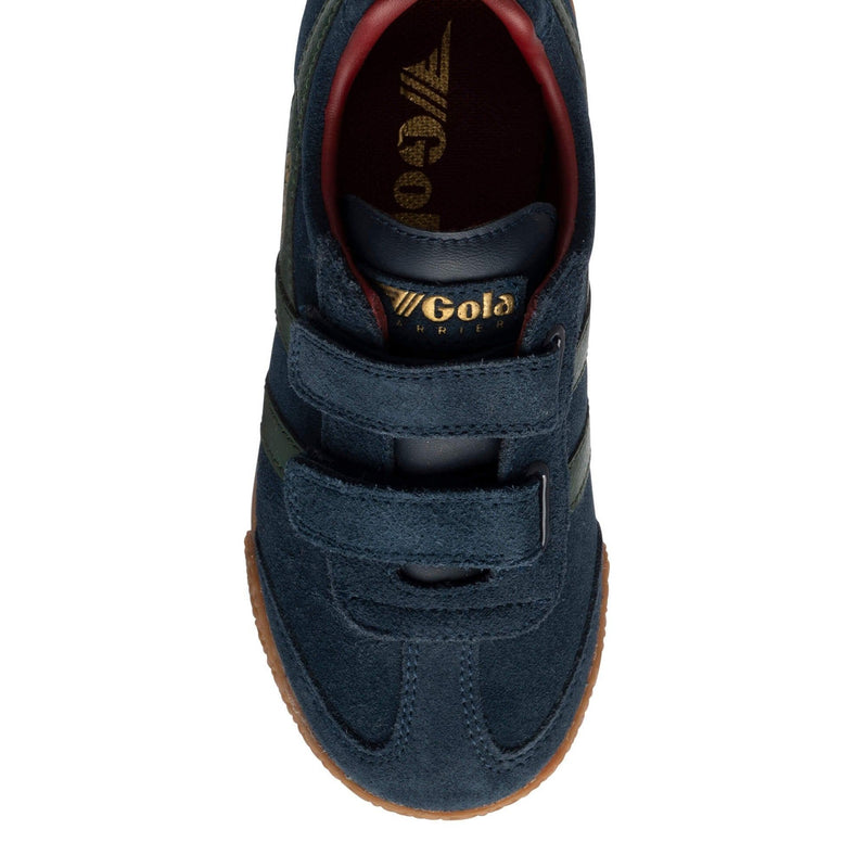 Kids Gola Harrier Strap Navy Trainers - Navy