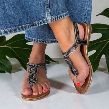 Womens Lunar Estelle Sandals - Pewter