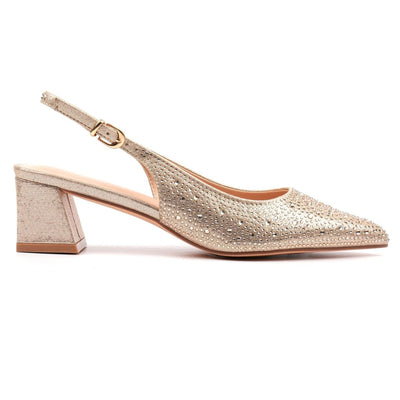 Womens Lunar Milan Slingback Heels - Gold