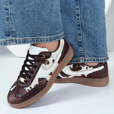 Womens Lloyd & Pryce Royer Trainers - Cocoa Safari