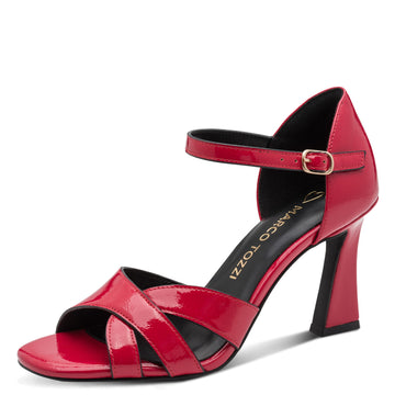 Womens Marco Tozzi 28340 Heeled Sandals - Red Patent