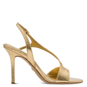 Womens Tamaris 28321 Buckle Closed Heeled Sandals - Gold