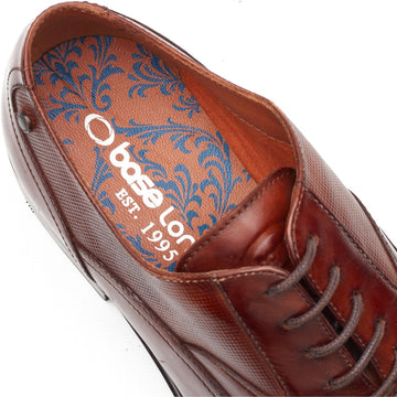 Mens Base London Portico Formal Lace-up Shoes - Burnt Tan