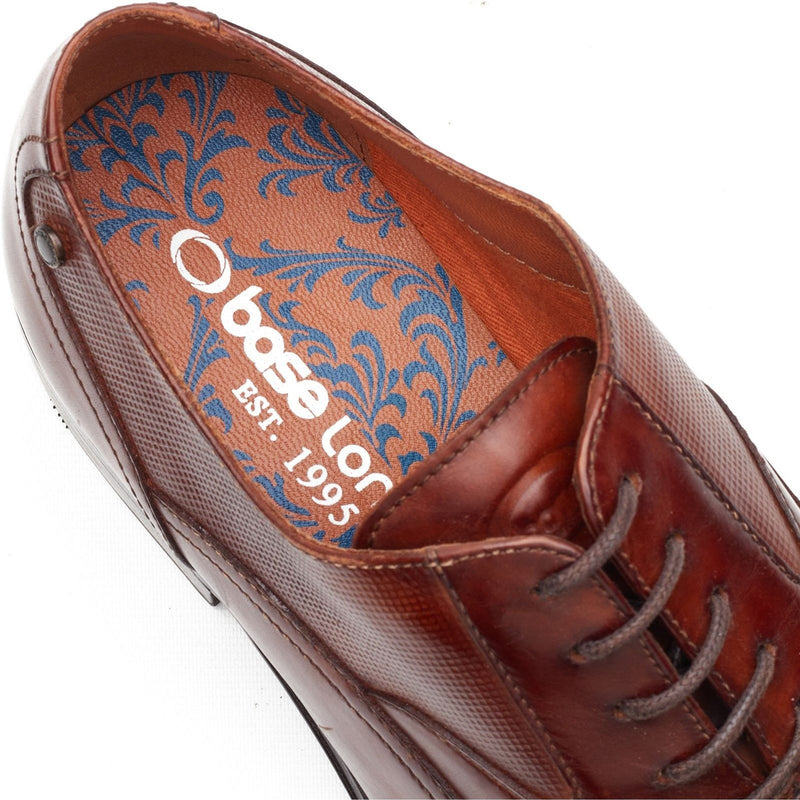 Mens Base London Portico Formal Lace-up Shoes - Burnt Tan