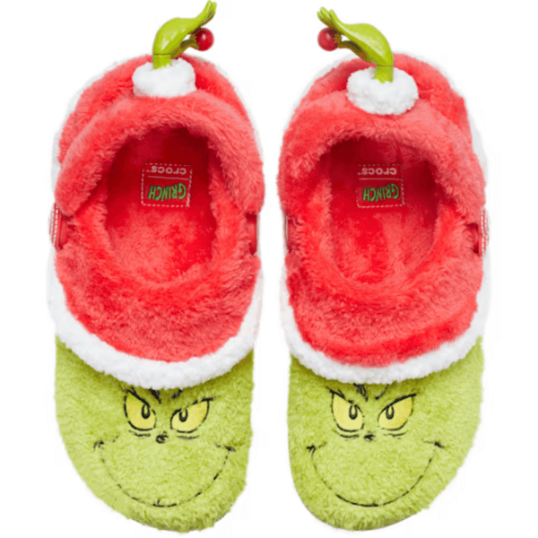 Mens Crocs The Grinch Classic Lined Clogs - Green