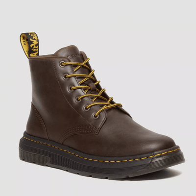 Mens Dr Martens Crewson Crazy Horse Leather Chukka Boots- Dark Brown - Brown