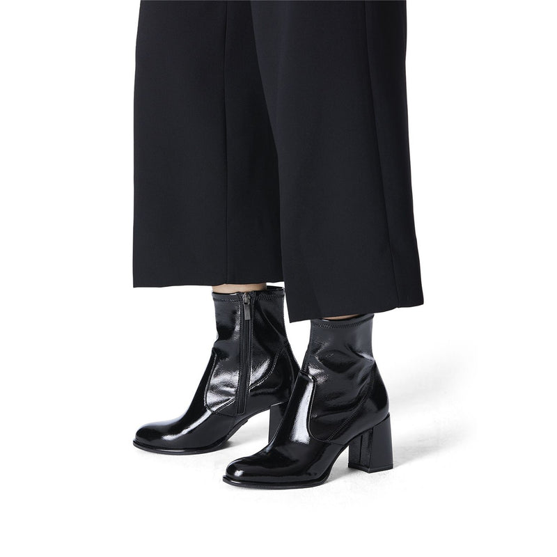 Womens Tamaris 25357 Ankle Boots - Black Patent