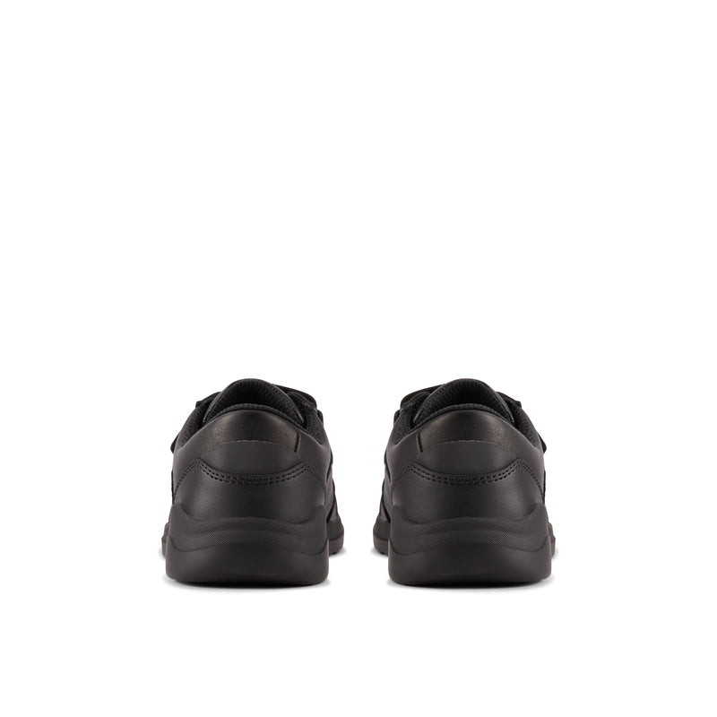 Boys Clarks Daze Step 2 Kid Black School Shoes - Black
