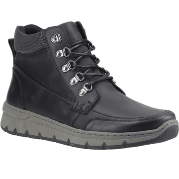 Mens Hush Puppies Nixon Lace Up Ankle Boots - Black