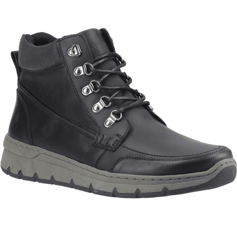 Mens Hush Puppies Nixon Lace Up Ankle Boots - Black