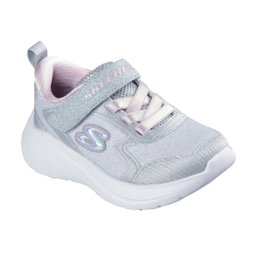Girls Skechers 303557N Sparkle Wave 92 Trainer - Infant - Light Grey