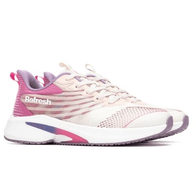 Womens Refresh 175117 Knit Sporty Trainers - Pink