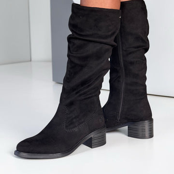 Womens Rieker 74192 Long Slouch Boots - Black