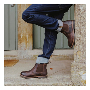 Mens Cotswold Leafield Chelsea Boots - Brown