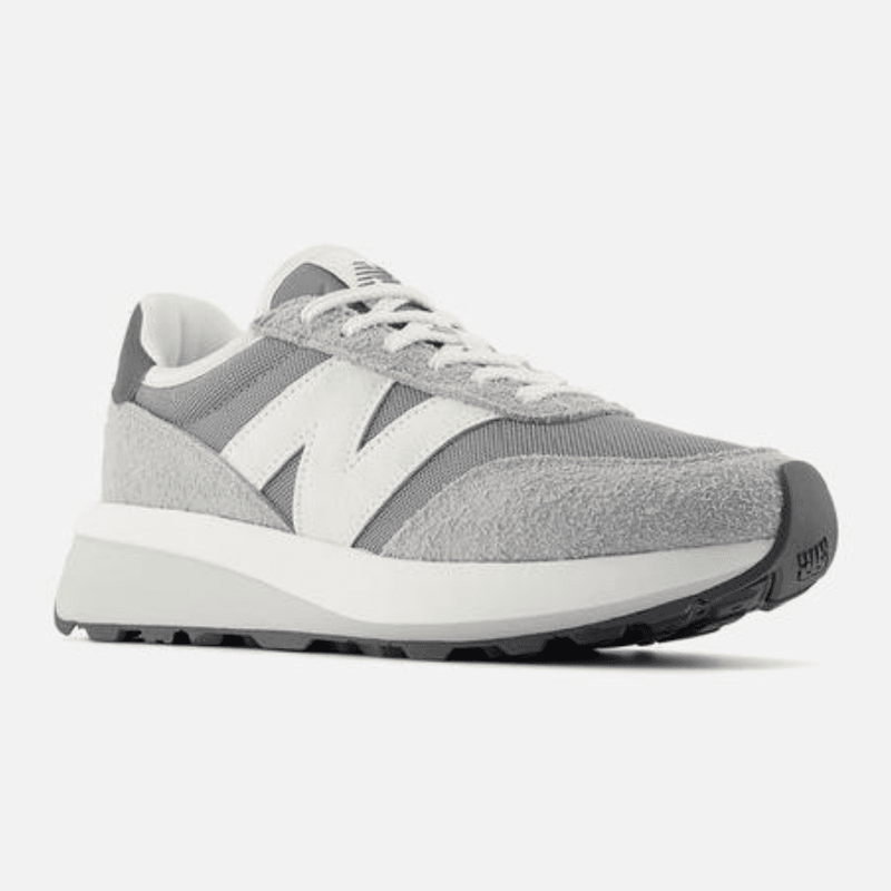 Mens New Balance 370 Trainers - Concrete and Sea Salt - Grey