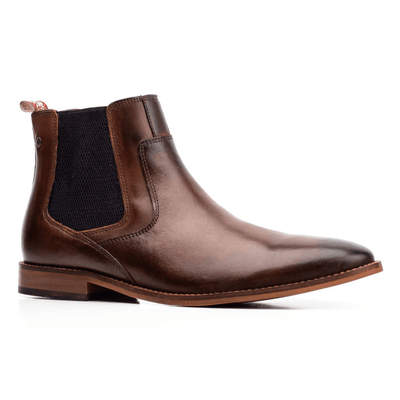 Base London Mens Scout Washed Chelsea Boots - Washed Brown